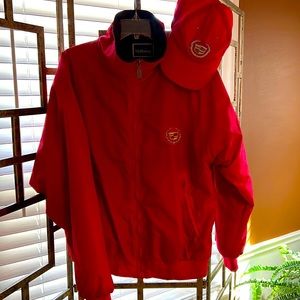 Cadillac Jacket Insulated size Medium with Matching Cap That’s Adjustable